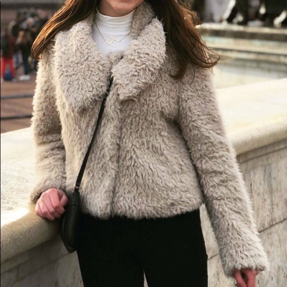 Zara fuzzy coat
